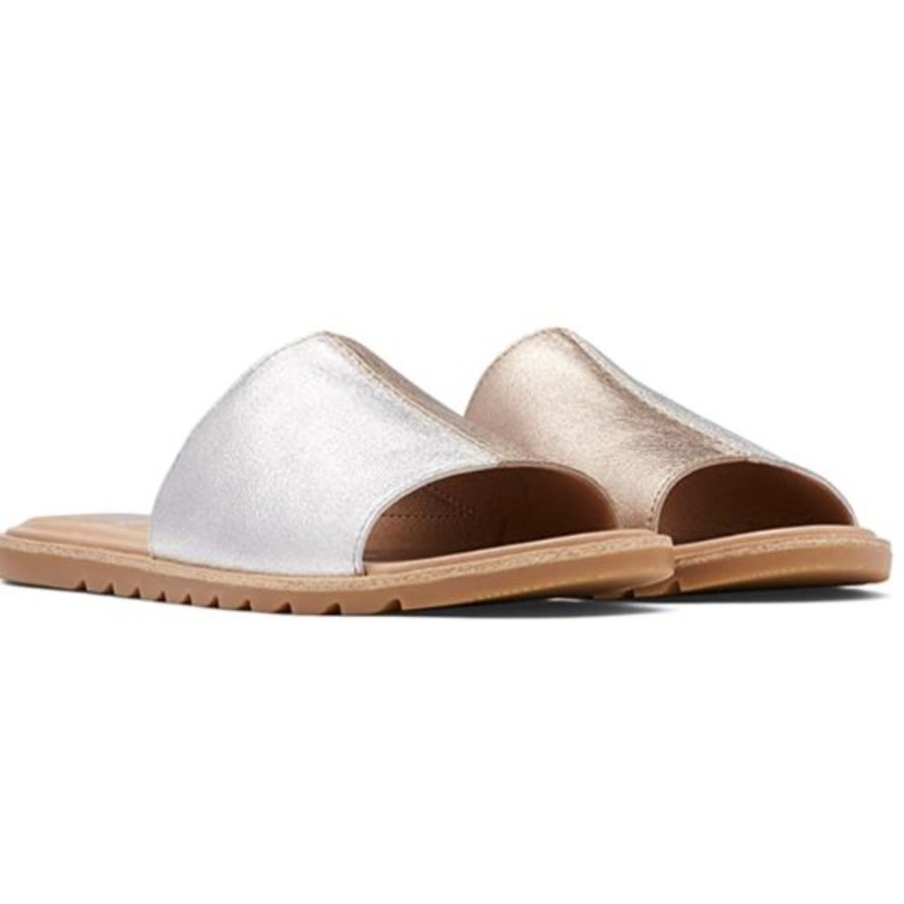 Sorel Women's Ella II Block Slide 'Pure Silver' NL4032-034 size 6 - 11